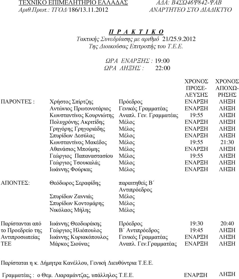 Κωνσταντίνος Κουρνιώτης Αναπλ. Γεν.