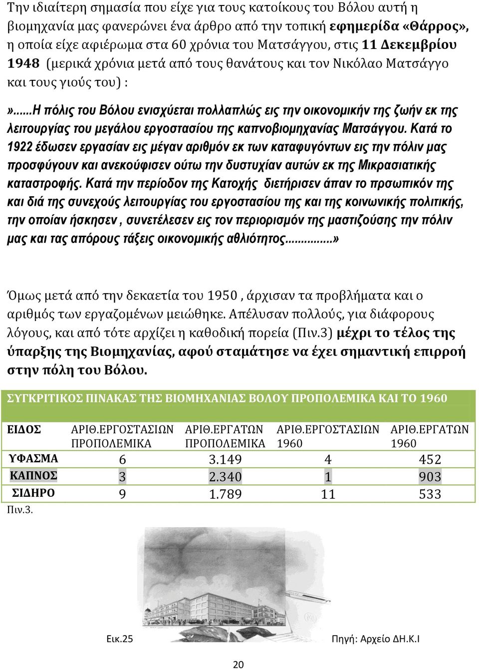 ..Η πόιηο ηνπ Βόινπ εληζρύεηαη πνιιαπιώο εηο ηελ νηθνλνκηθήλ ηεο δωήλ εθ ηεο ιεηηνπξγίαο ηνπ κεγάινπ εξγνζηαζίνπ ηεο θαπλνβηνκεραλίαο Μαηζάγγνπ.