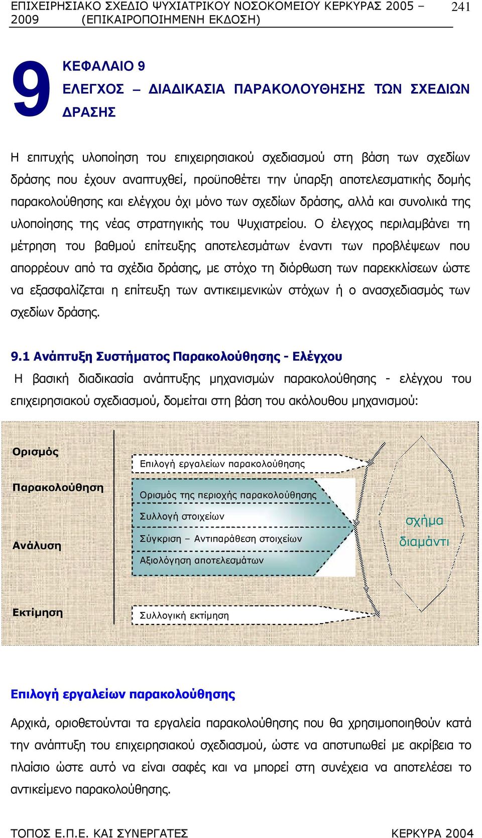 Ο έλεγχος περιλαµβάνει τη µέτρηση του βαθµού επίτευξης αποτελεσµάτων έναντι των προβλέψεων που απορρέουν από τα σχέδια δράσης, µε στόχο τη διόρθωση των παρεκκλίσεων ώστε να εξασφαλίζεται η επίτευξη