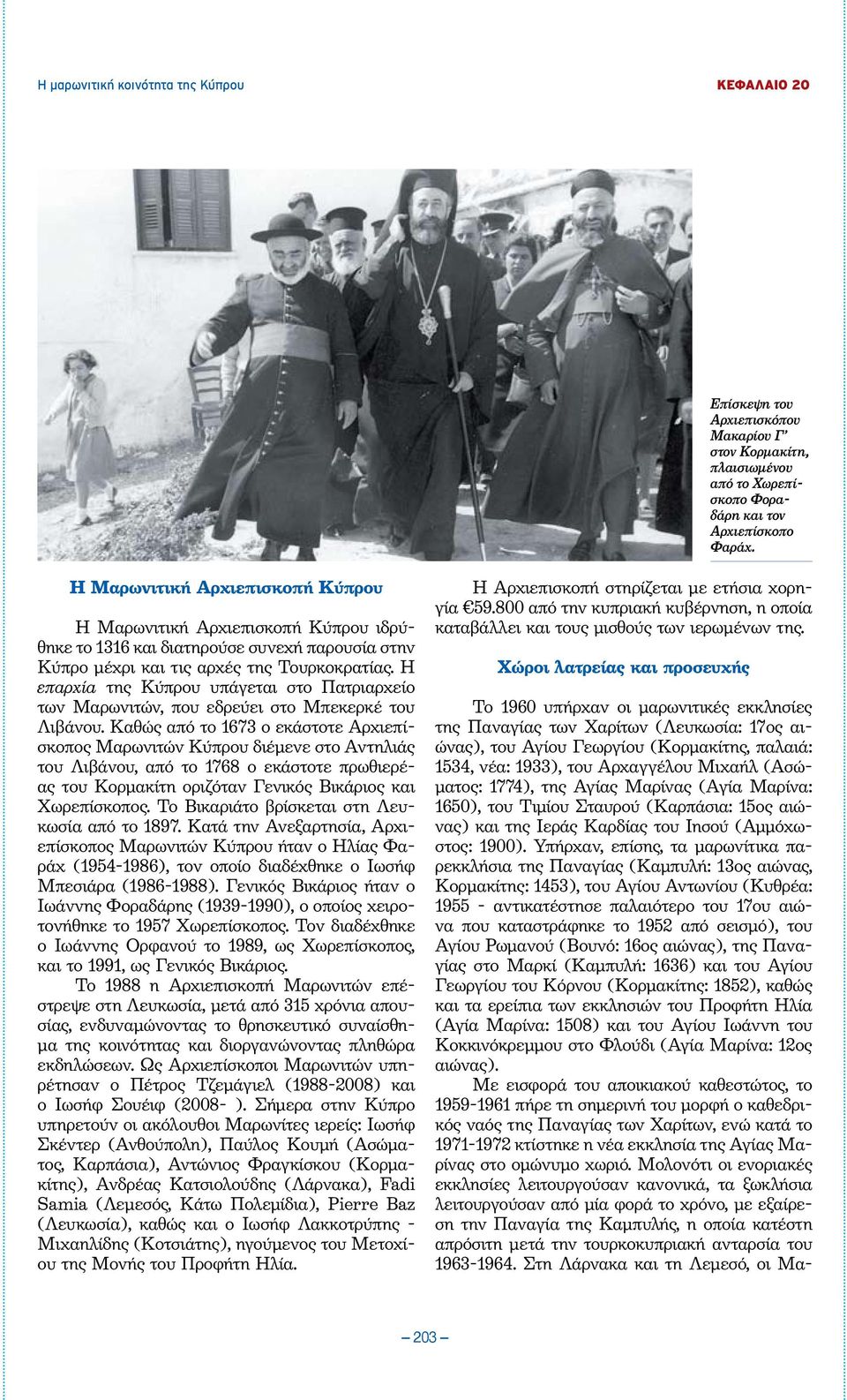 Η επαρχία της Κύπρου υπάγεται στο Πατριαρχείο των Μαρωνιτών, που εδρεύει στο Μπεκερκέ του Λιβάνου.