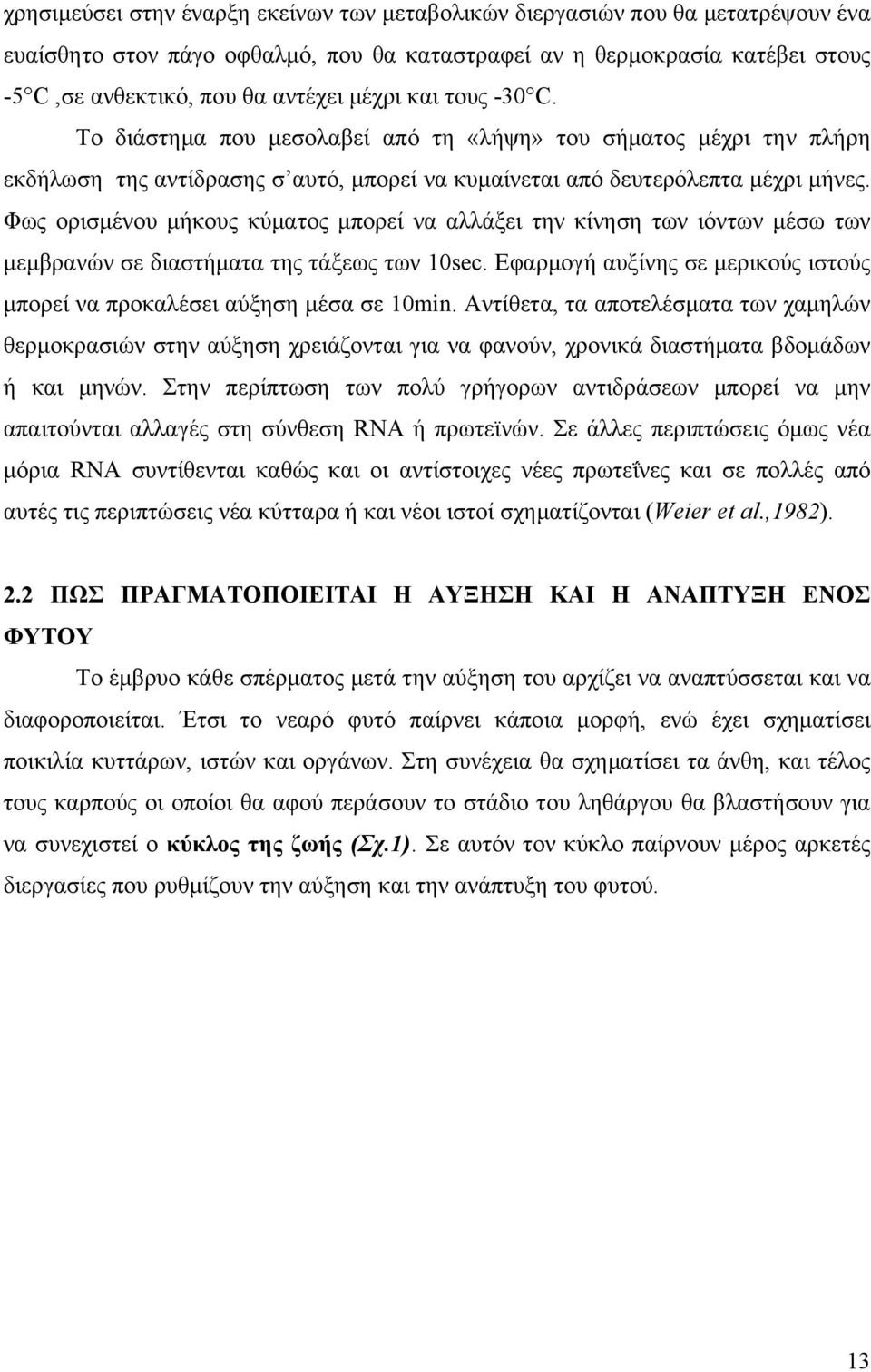 Φως ορισμένου μήκους κύματος μπορεί να αλλάξει την κίνηση των ιόντων μέσω των μεμβρανών σε διαστήματα της τάξεως των 10sec.