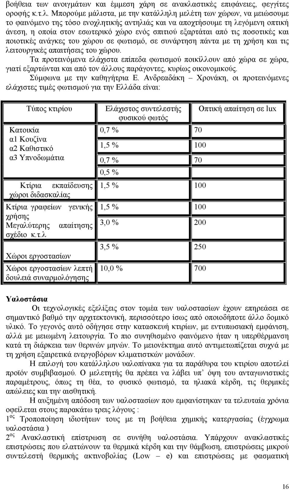 Μπορούμε μάλιστα, με την κατάλληλη μελέτη των χώρων, να μειώσουμε το φαινόμενο της τόσο ενοχλητικής αντηλιάς και να αποχτήσουμε τη λεγόμενη οπτική άνεση, η οποία στον εσωτερικό χώρο ενός σπιτιού