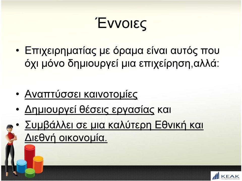 Αναπτύσσει καινοτομίες Δημιουργεί θέσεις εργασίας