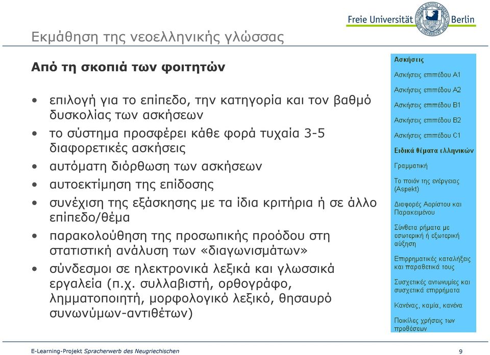 κριτήρια ή σε άλλο επίπεδο/θέμα παρακολούθηση της προσωπικής προόδου στη στατιστική ανάλυση των «διαγωνισμάτων» σύνδεσμοι σε