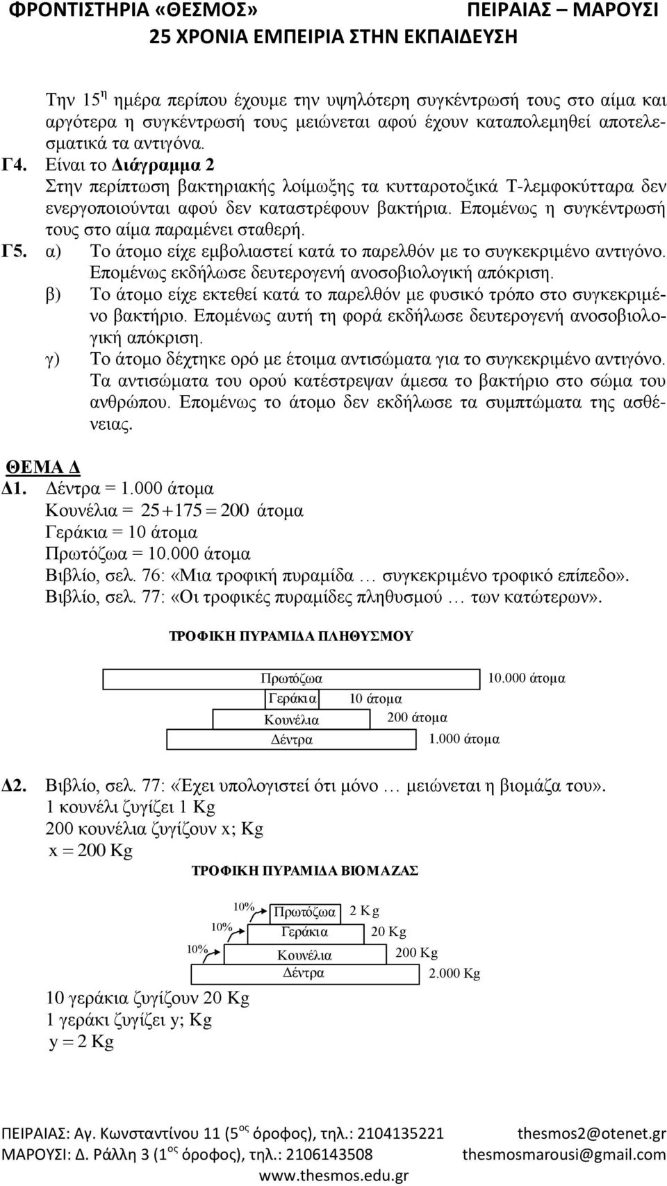 α) Το άτομο είχε εμβολιαστεί κατά το παρελθόν με το συγκεκριμένο αντιγόνο. Επομένως εκδήλωσε δευτερογενή ανοσοβιολογική απόκριση.