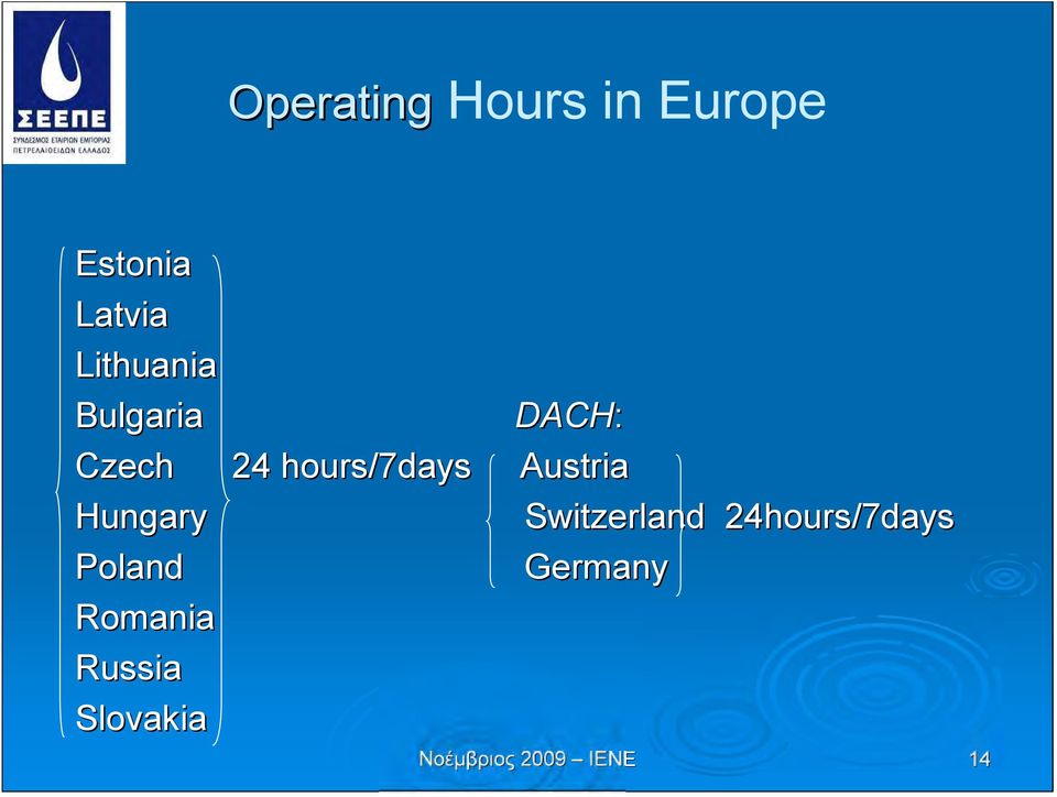 hours/7days Austria Hungary Switzerland