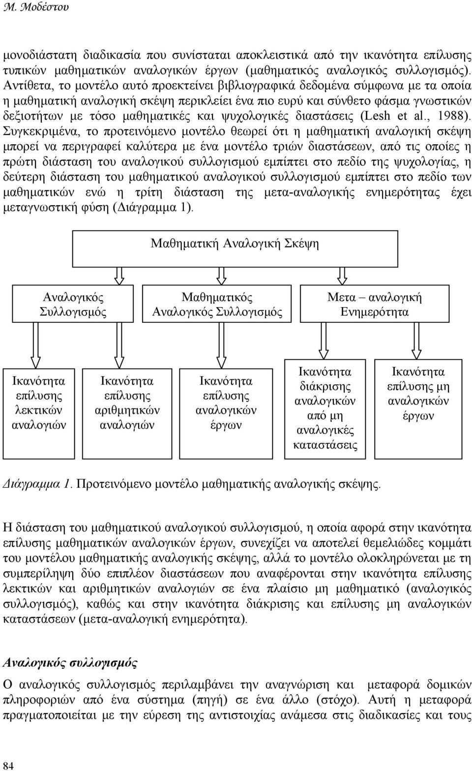 ψυχολογικές διαστάσεις (Lesh et al., 1988).