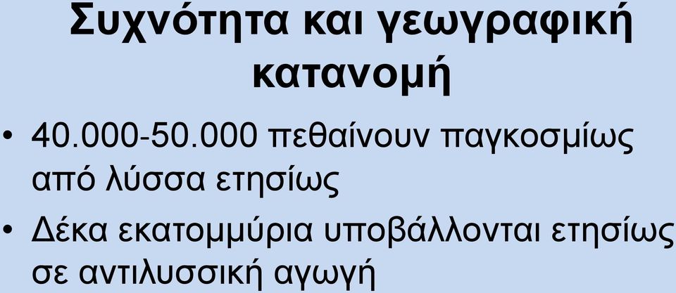 000 πεθαίνουν παγκοσμίως από λύσσα