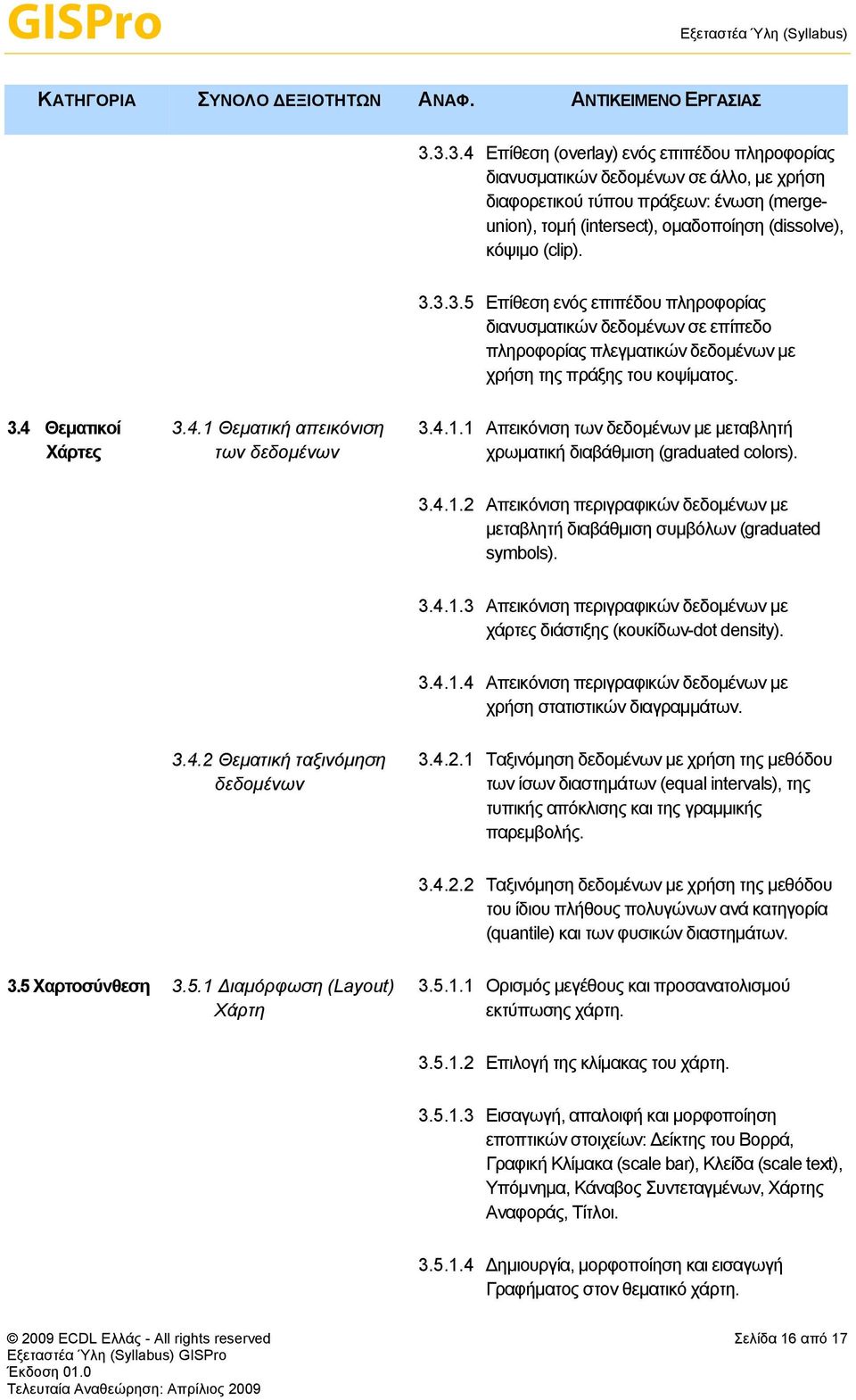 4.1.1 Απεικόνιση των δεδομένων με μεταβλητή χρωματική διαβάθμιση (graduated colors). 3.4.1.2 Απεικόνιση περιγραφικών δεδομένων με μεταβλητή διαβάθμιση συμβόλων (graduated symbols). 3.4.1.3 Απεικόνιση περιγραφικών δεδομένων με χάρτες διάστιξης (κουκίδων-dot density).