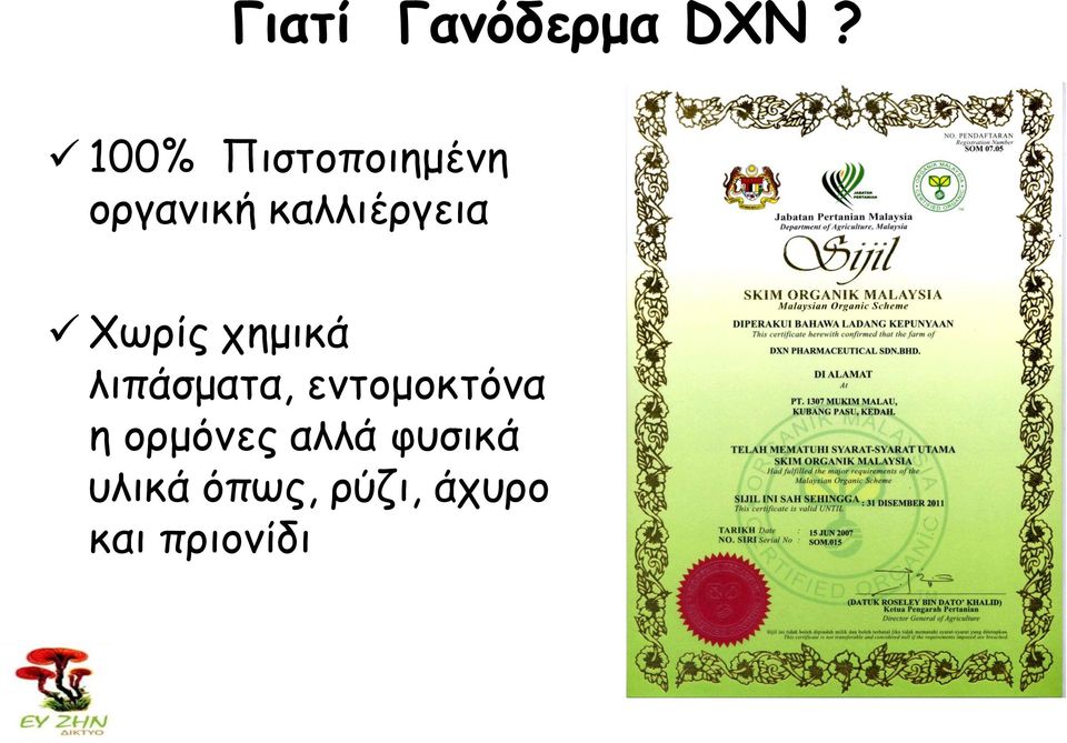καλλιέργεια Χωρίς χημικά λιπάσματα,