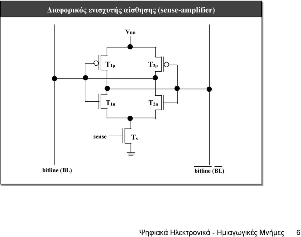 T2n sense Ts bitline (BL) bitline
