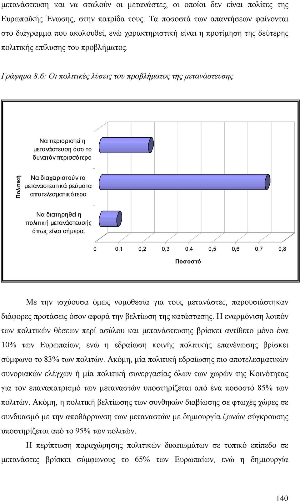 6: Οι πολιτικές λύσεις του προβλήµατος της µετανάστευσης Να περιοριστεί η µετανάστευση όσο το δυνατόν περισσότερο Πολιτική Να διαχειριστούν τα µεταναστευτικά ρεύµατα αποτελεσµατικότερα Να διατηρηθεί