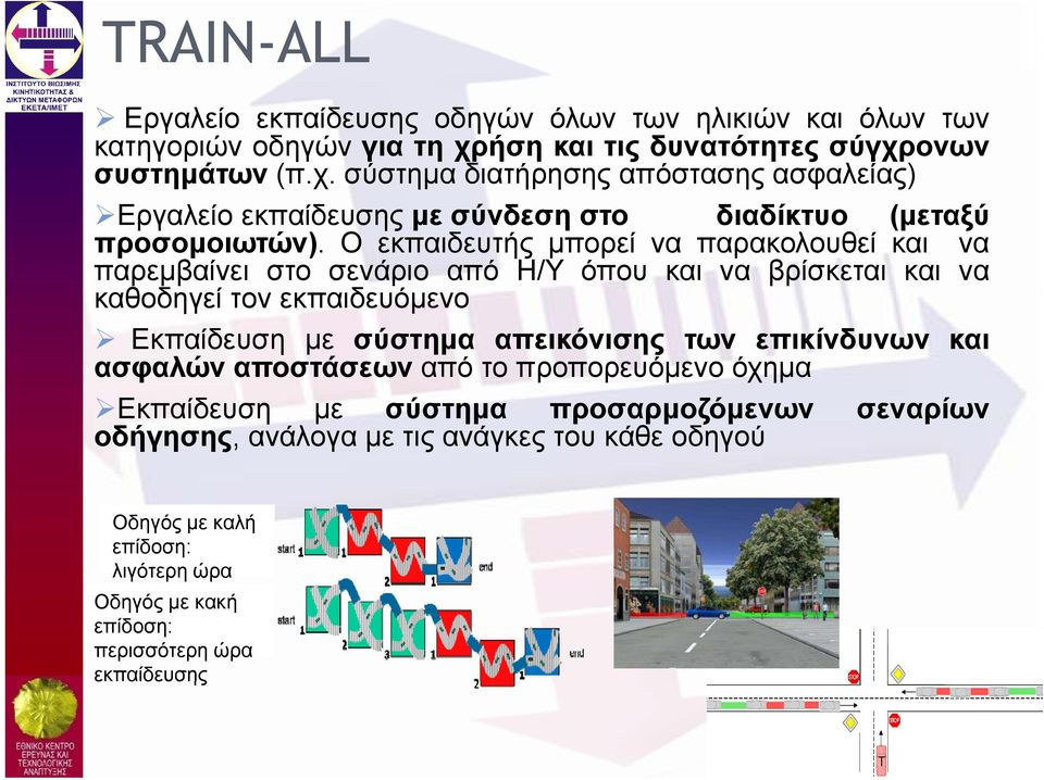 Ο εκπαιδευτής μπορεί να παρακολουθεί και να παρεμβαίνει στο σενάριο από Η/Υ όπου και να βρίσκεται και να καθοδηγεί τον εκπαιδευόμενο αδε ε Εκπαίδευση με σύστημα απεικόνισης