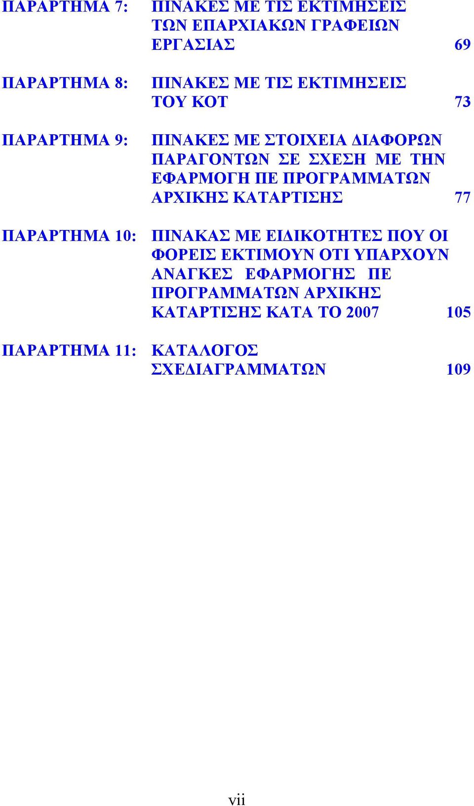 ΠΡΟΓΡΑΜΜΑΤΩΝ ΑΡΧΙΚΗΣ ΚΑΤΑΡΤΙΣΗΣ 77 ΠΑΡΑΡΤΗΜΑ 10: ΠΙΝΑΚΑΣ ΜΕ ΕΙΔΙΚΟΤΗΤΕΣ ΠΟΥ ΟΙ ΦΟΡΕΙΣ ΕΚΤΙΜΟΥΝ ΟΤΙ ΥΠΑΡΧΟΥΝ