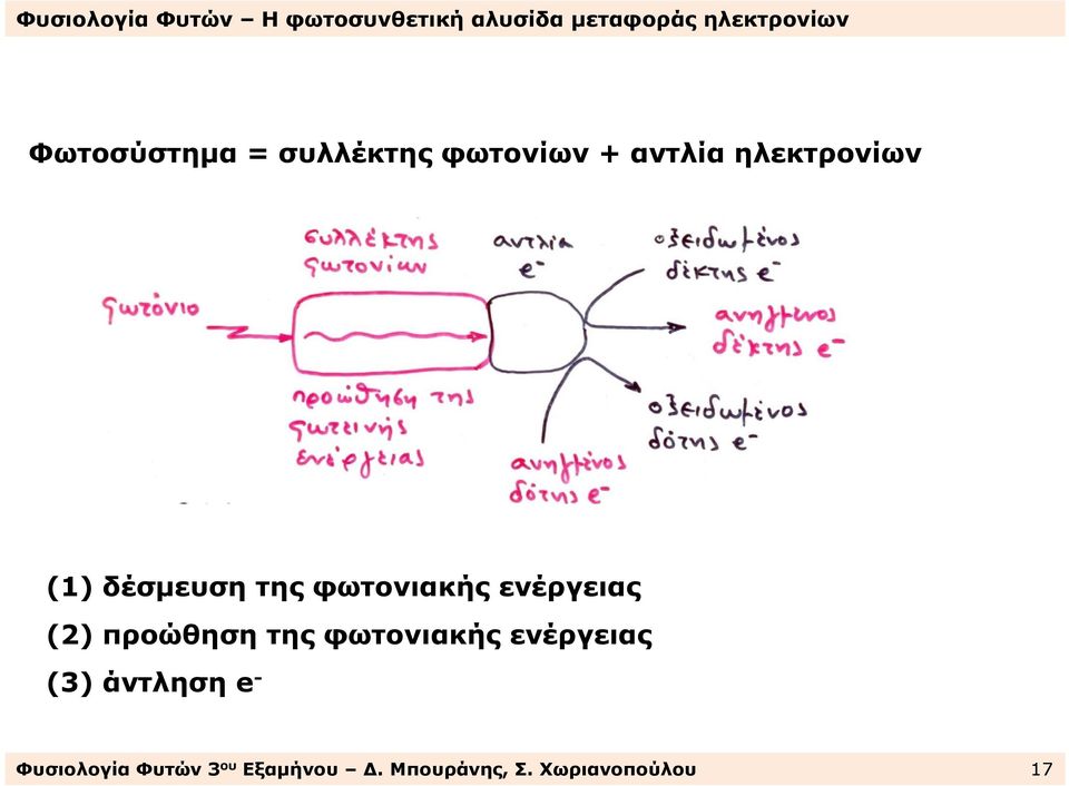 (2) προώθηση της φωτονιακής ενέργειας (3)άντλησηe