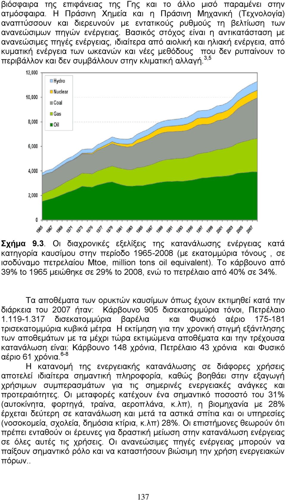 Βαζηθφο ζηφρνο είλαη ε αληηθαηάζηαζε κε αλαλεψζηκεο πεγέο ελέξγεηαο, ηδηαίηεξα απφ αηνιηθή θαη ειηαθή ελέξγεηα, απφ θπκαηηθή ελέξγεηα ησλ σθεαλψλ θαη λέεο κεζφδνπο πνπ δελ ξππαίλνπλ ην πεξηβάιινλ θαη