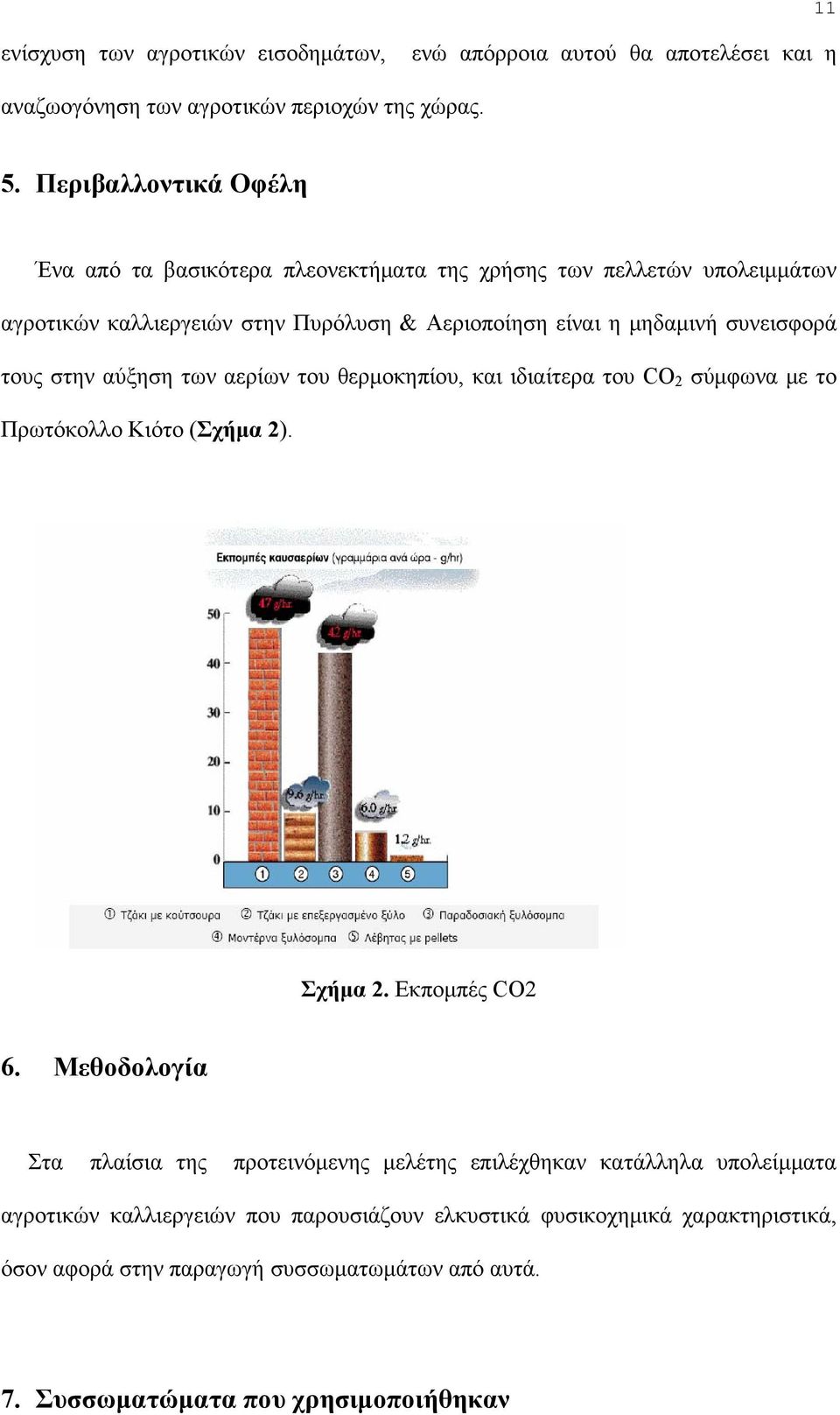 συνεισφορά τους στην αύξηση των αερίων του θερμοκηπίου, και ιδιαίτερα του CO 2 σύμφωνα με το Πρωτόκολλο Κιότο (Σχήμα 2). Σχήμα 2. Εκπομπές CO2 6.