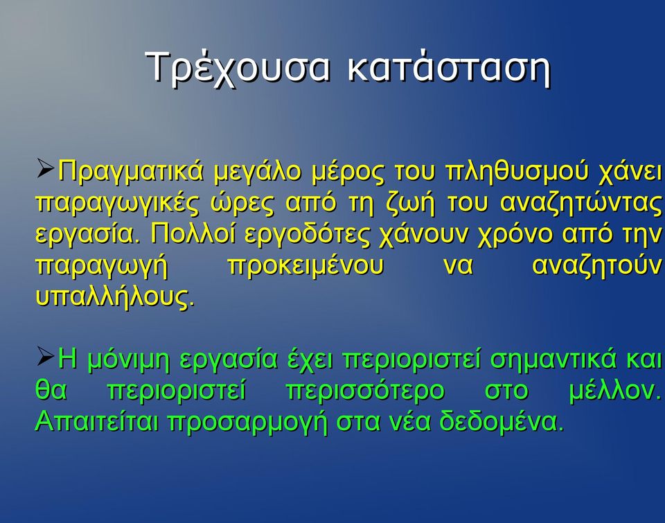 Πολλοί εργοδότες χάνουν χρόνο από την παραγωγή προκειμένου να αναζητούν