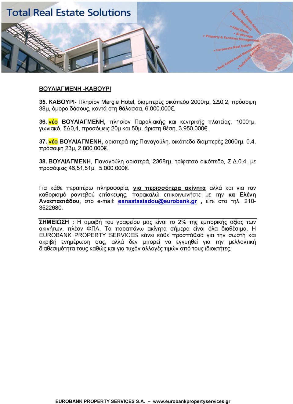νέο ΒΟΥΛΙΑΓΜΕΝΗ, αριστερά της Παναγούλη, οικόπεδο διαμπερές 2060τμ, 0,4, πρόσοψη 23μ, 2.800.000.
