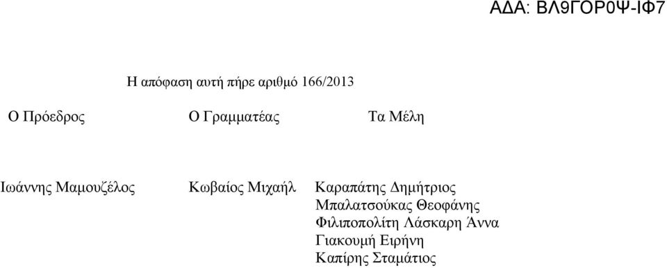 Μιχαήλ Καραπάτης Δημήτριος Μπαλατσούκας Θεοφάνης