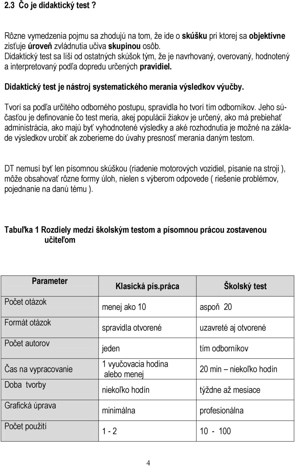 Didaktický test je nástroj systematického merania výsledkov výučby. Tvorí sa podľa určitého odborného postupu, spravidla ho tvorí tím odborníkov.