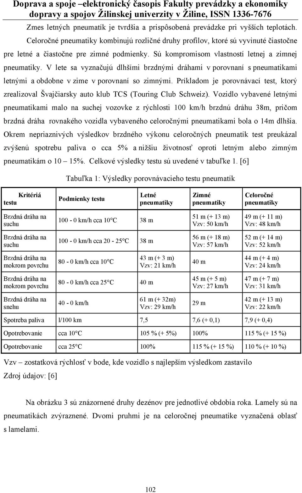 V lete sa vyznačujú dlhšími brzdnými dráhami v porovnaní s pneumatikami letnými a obdobne v zime v porovnaní so zimnými.