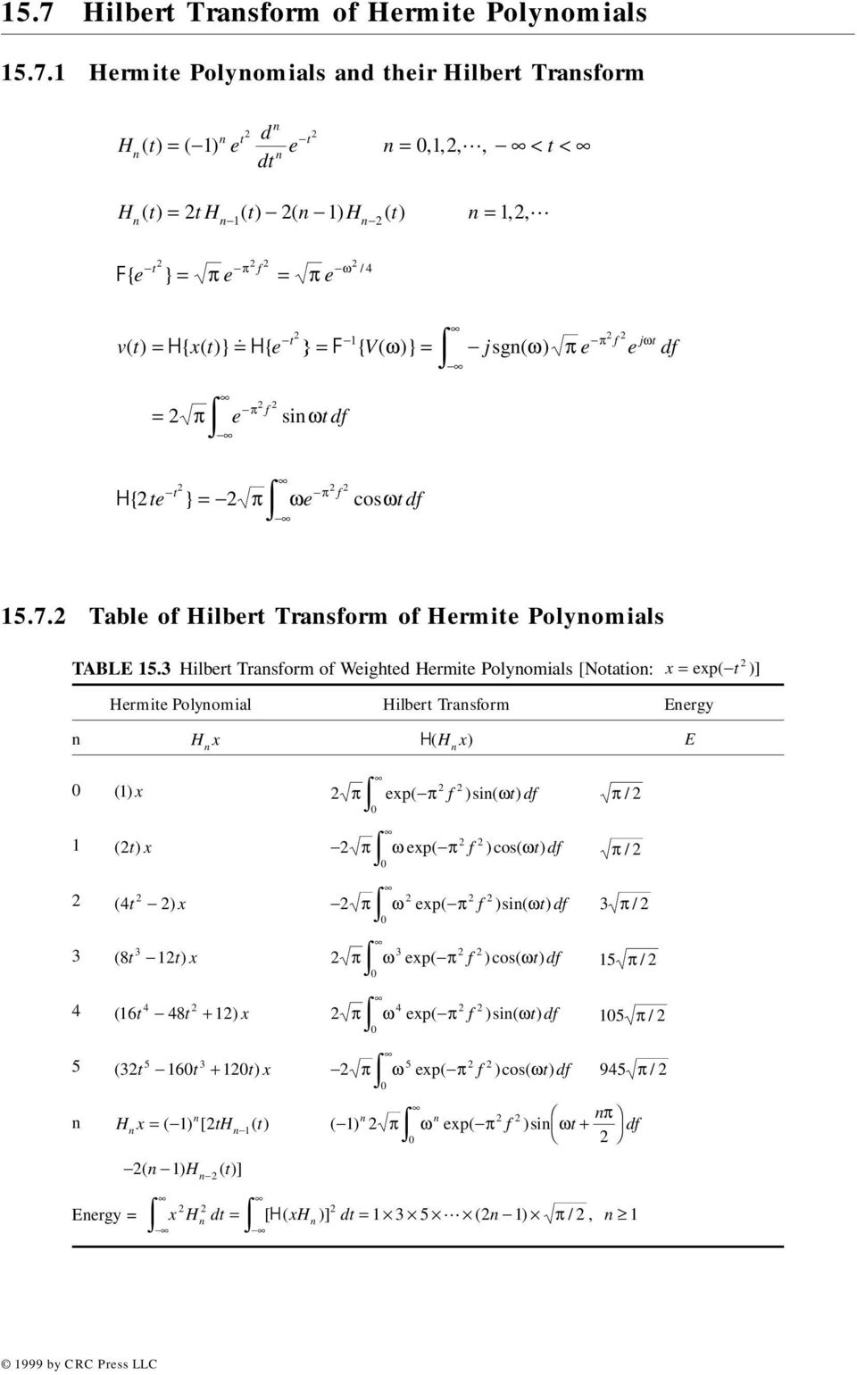 3 Hilber Trasform of Weighed Hermie Polyomials [oaio: x = exp( )] Hermie Polyomial Hilber Trasform Eergy Hx H( Hx) E 3 4 5 Eergy = () x ω exp( f )si( ) df / ( ) x ωexp( f )cos( ω) df / ( 4 ) x