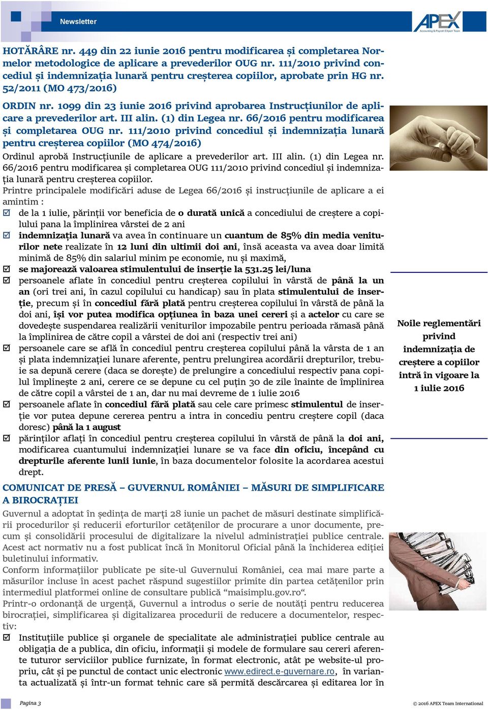 1099 din 23 iunie 2016 privind aprobarea Instrucțiunilor de aplicare a prevederilor art. III alin. (1) din Legea nr. 66/2016 pentru modificarea și completarea OUG nr.