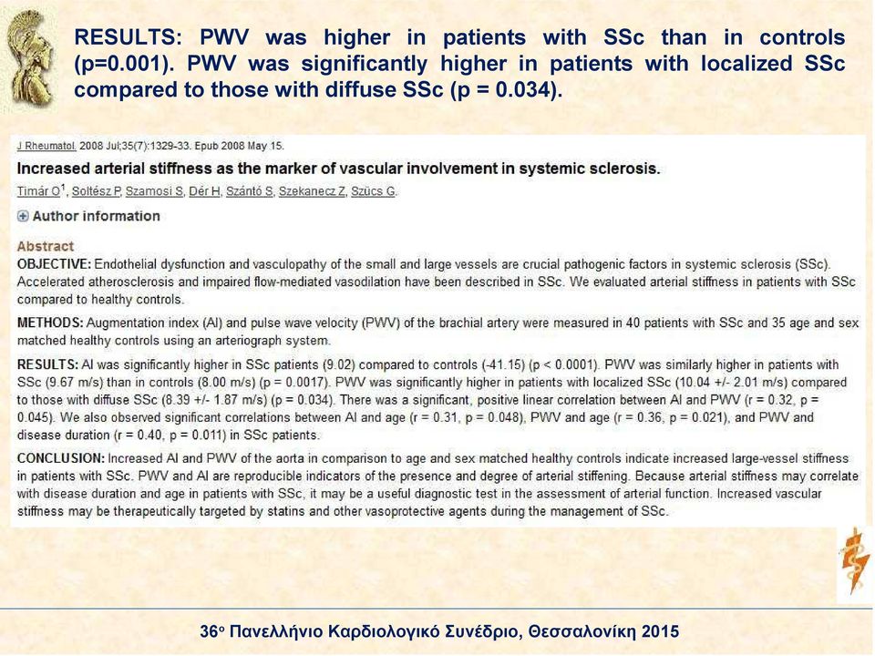 PWV was significantly higher in patients