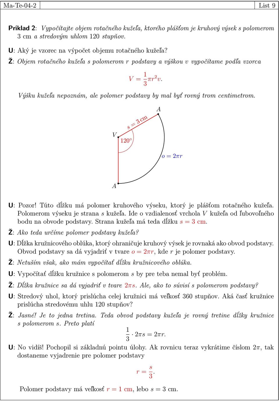Objem a povrch rotačného kužeľa - PDF Free Download
