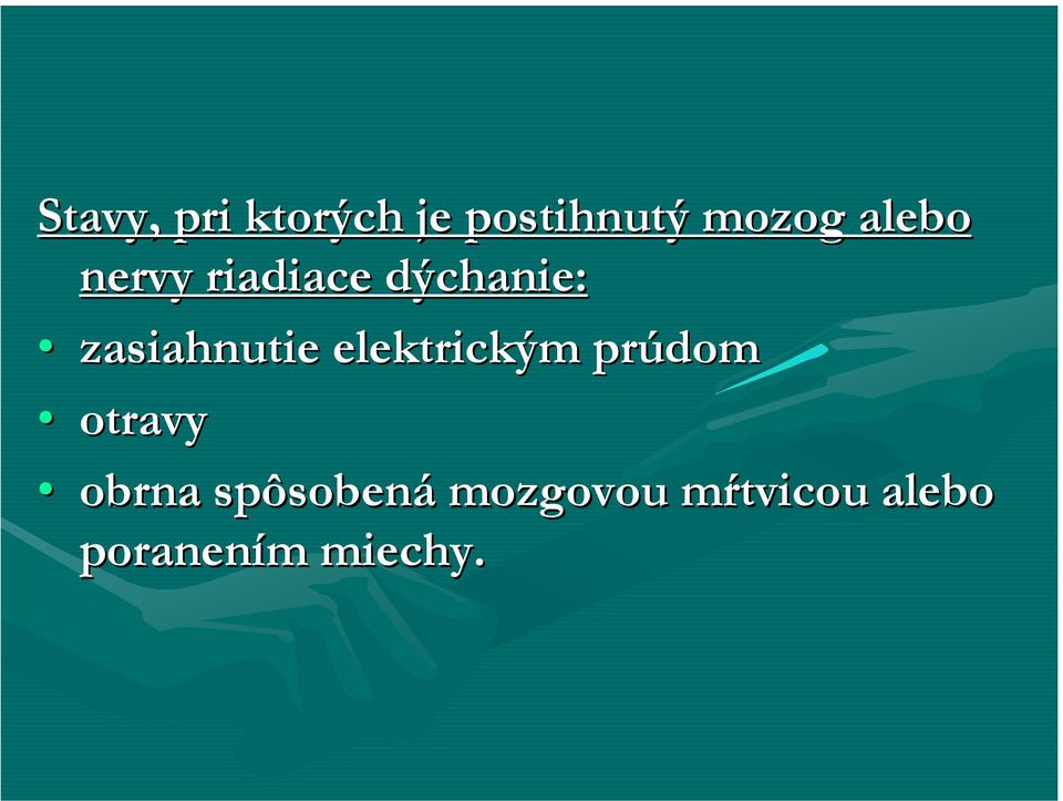 zasiahnutie elektrickým prúdom otravy