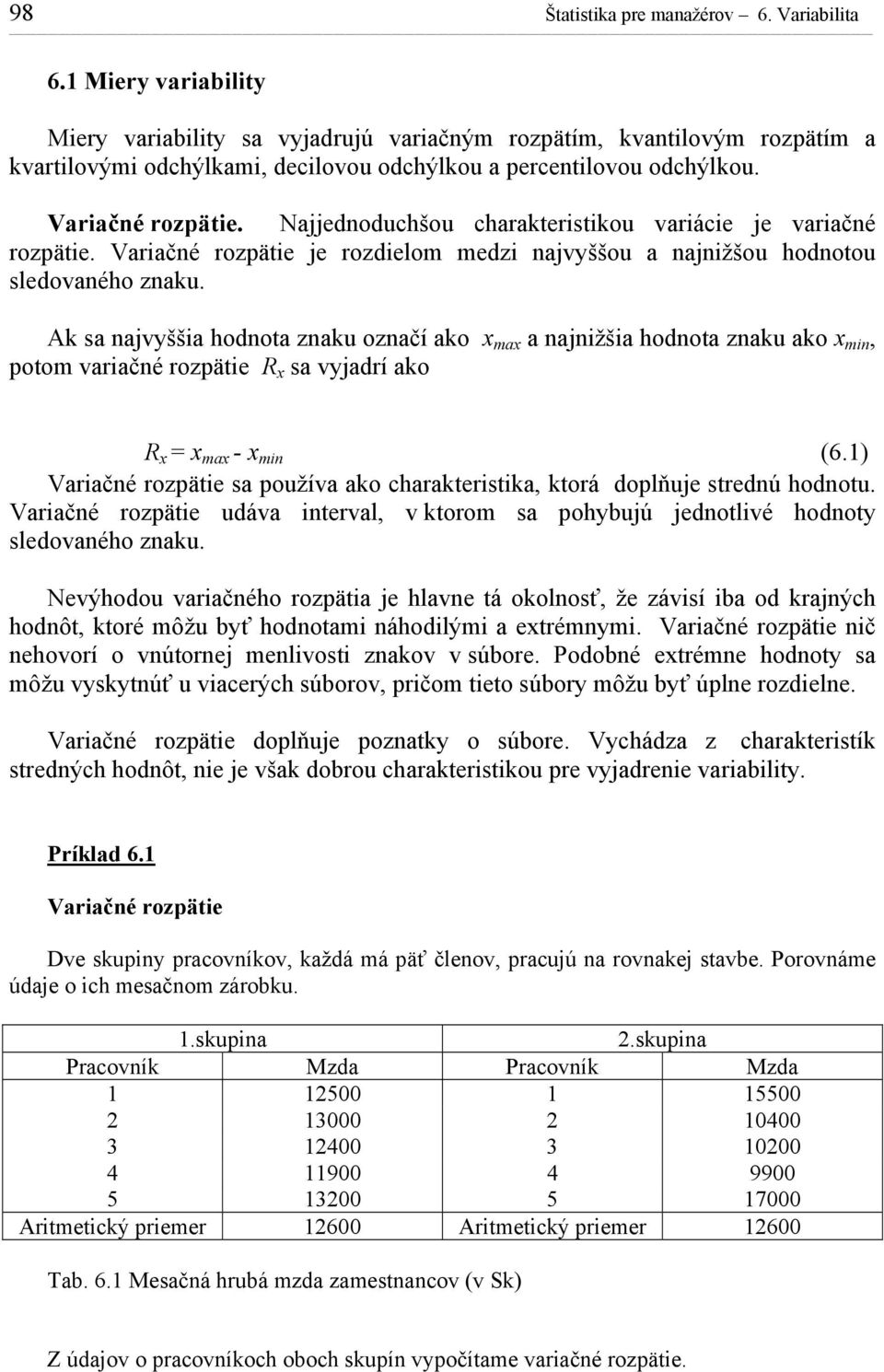 A sa ajvyšša hoota zau ozačí ao ma a ajžša hoota zau ao m, potom varačé rozpäte R sa vyjarí ao R ma - m (6.) Varačé rozpäte sa používa ao charatersta, torá oplňuje streú hootu.