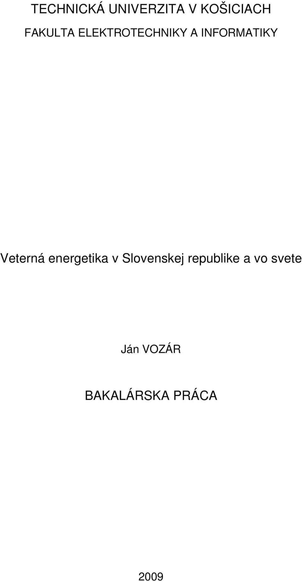 Veterná energetika v Slovenskej