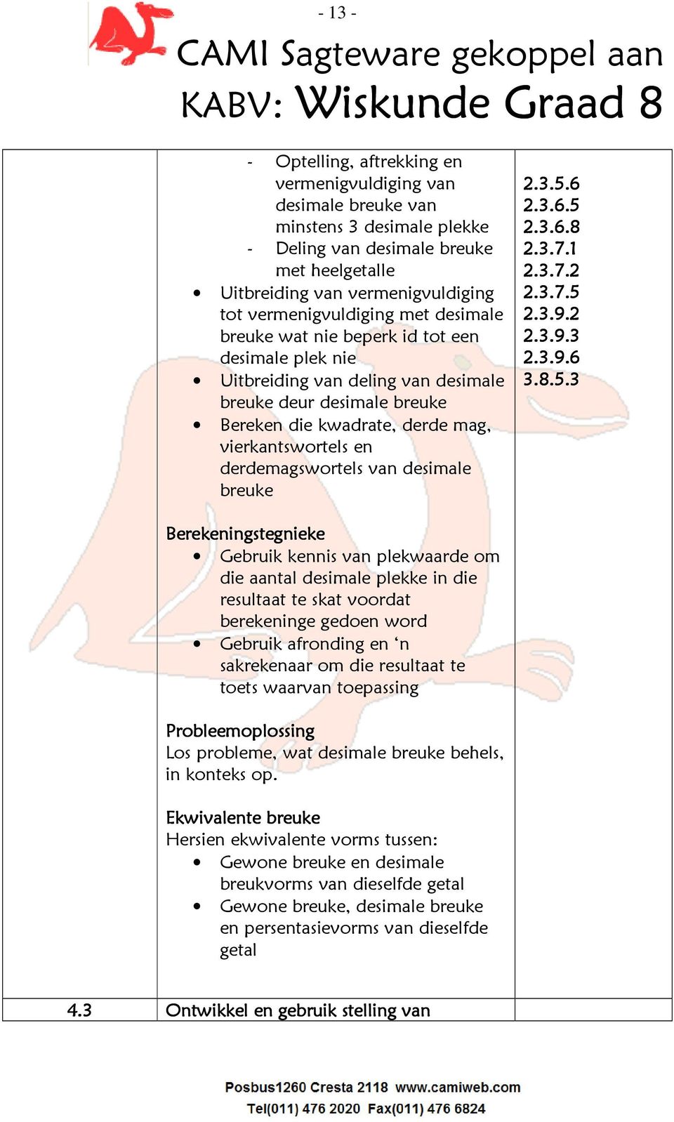 derdemagswortels van desimale breuke 2.3.5.