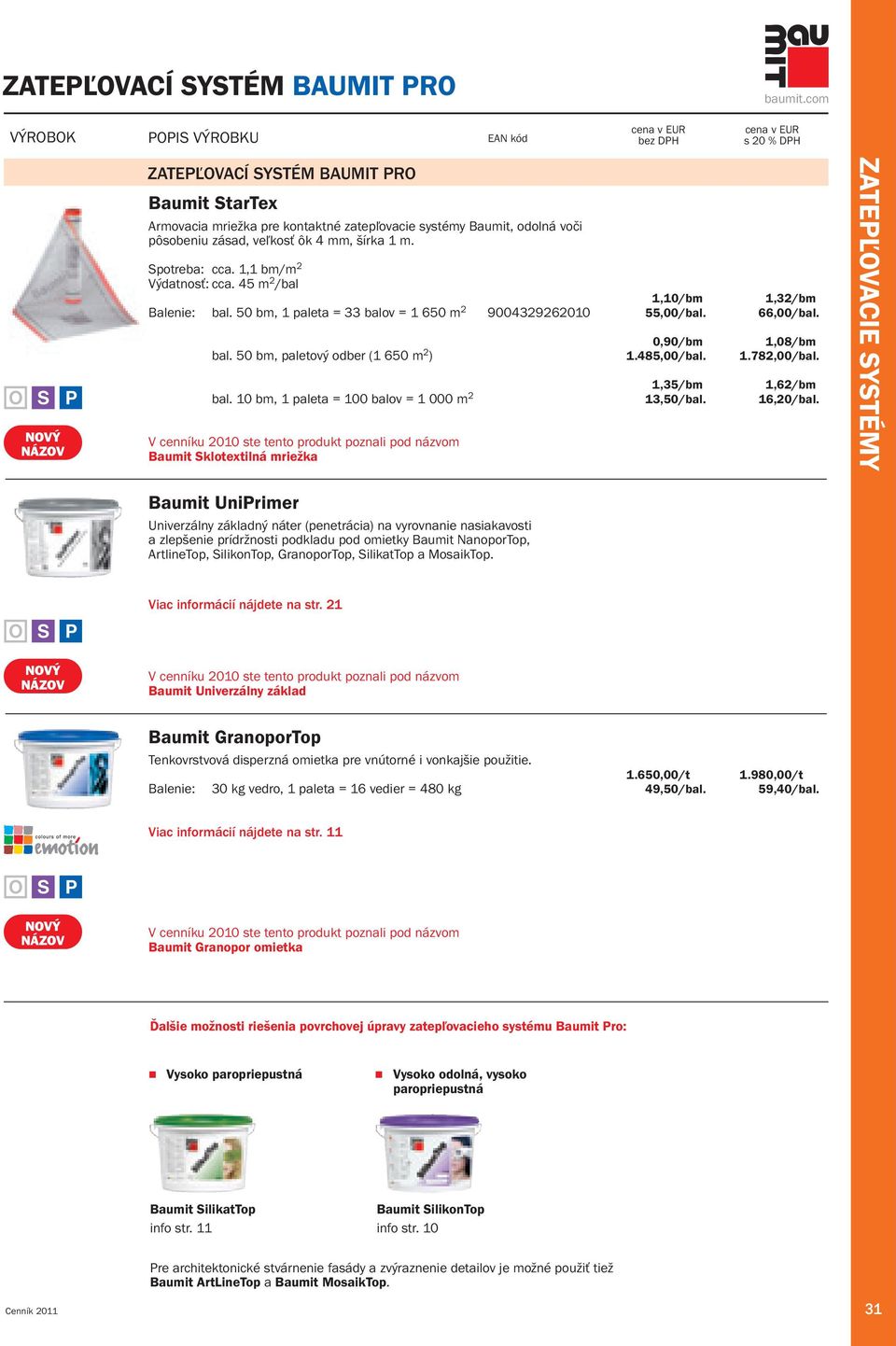 50 bm, paletový odber (1 650 m 2 ) 1.485,00/bal. 1.782,00/bal. 1,35/bm 1,62/bm bal. 10 bm, 1 paleta = 100 balov = 1 000 m 2 13,50/bal. 16,20/bal.