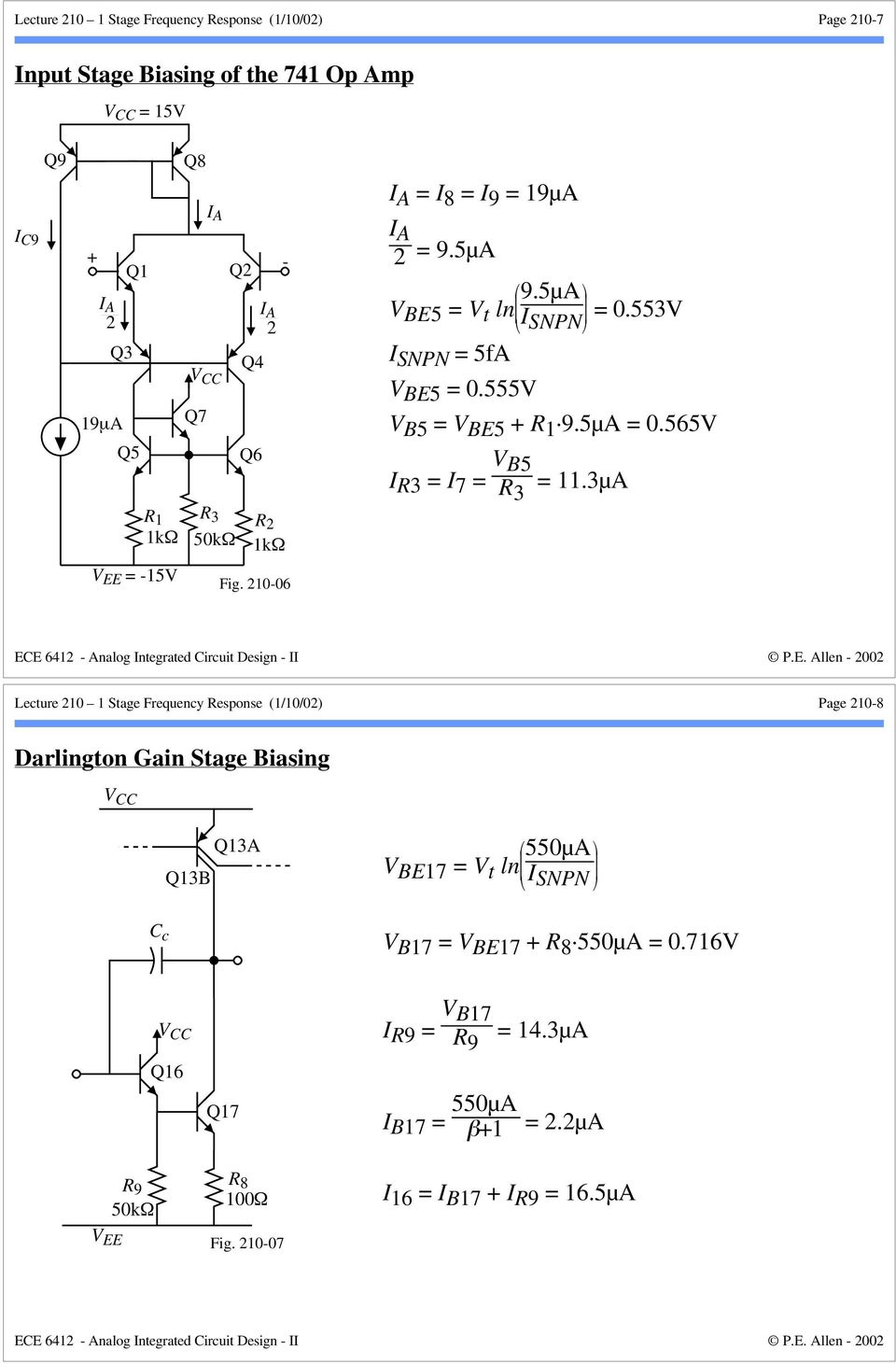 5µA = 0.565V I R3 = I 7 = V B5 R = 11.