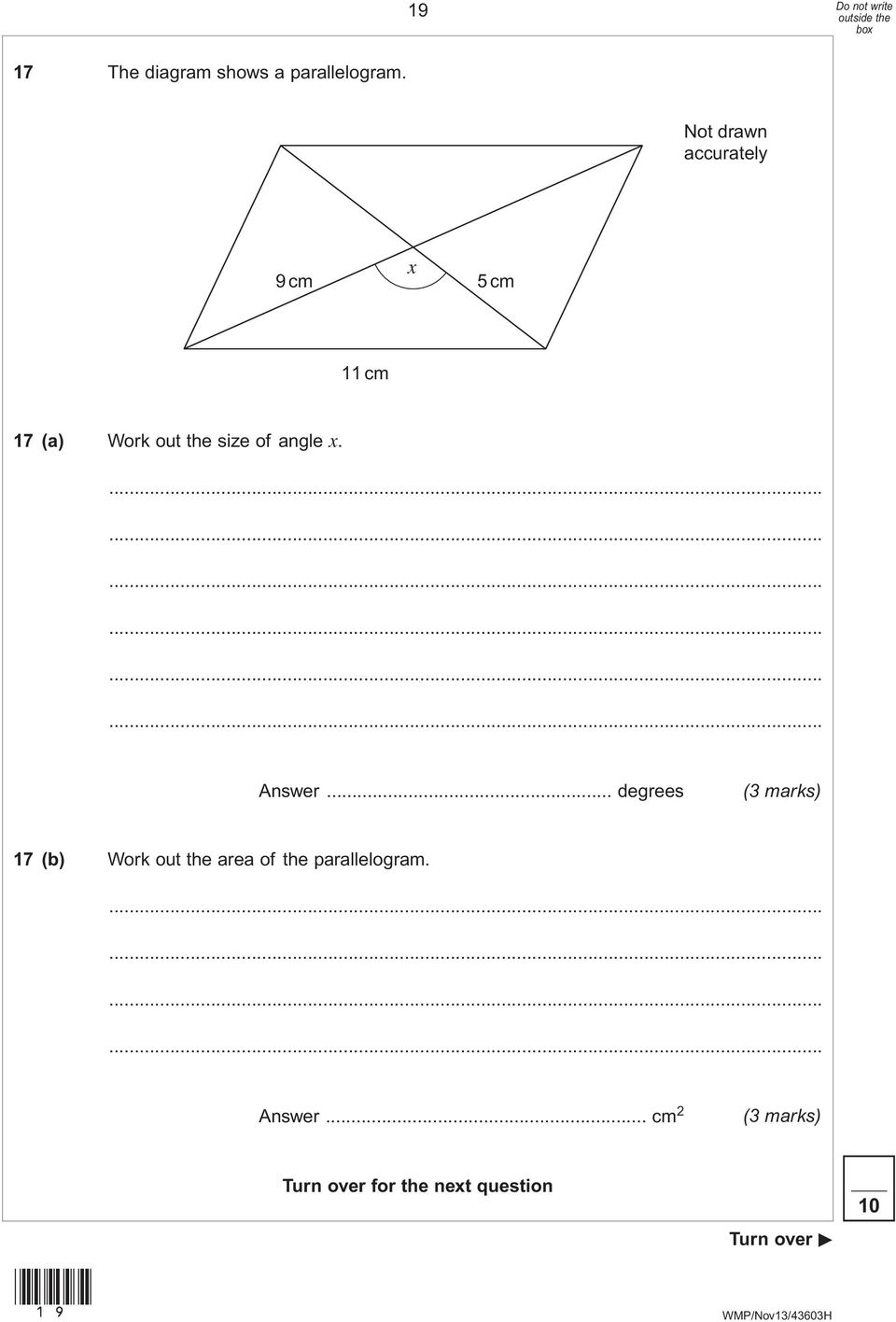 angle x. Answer.