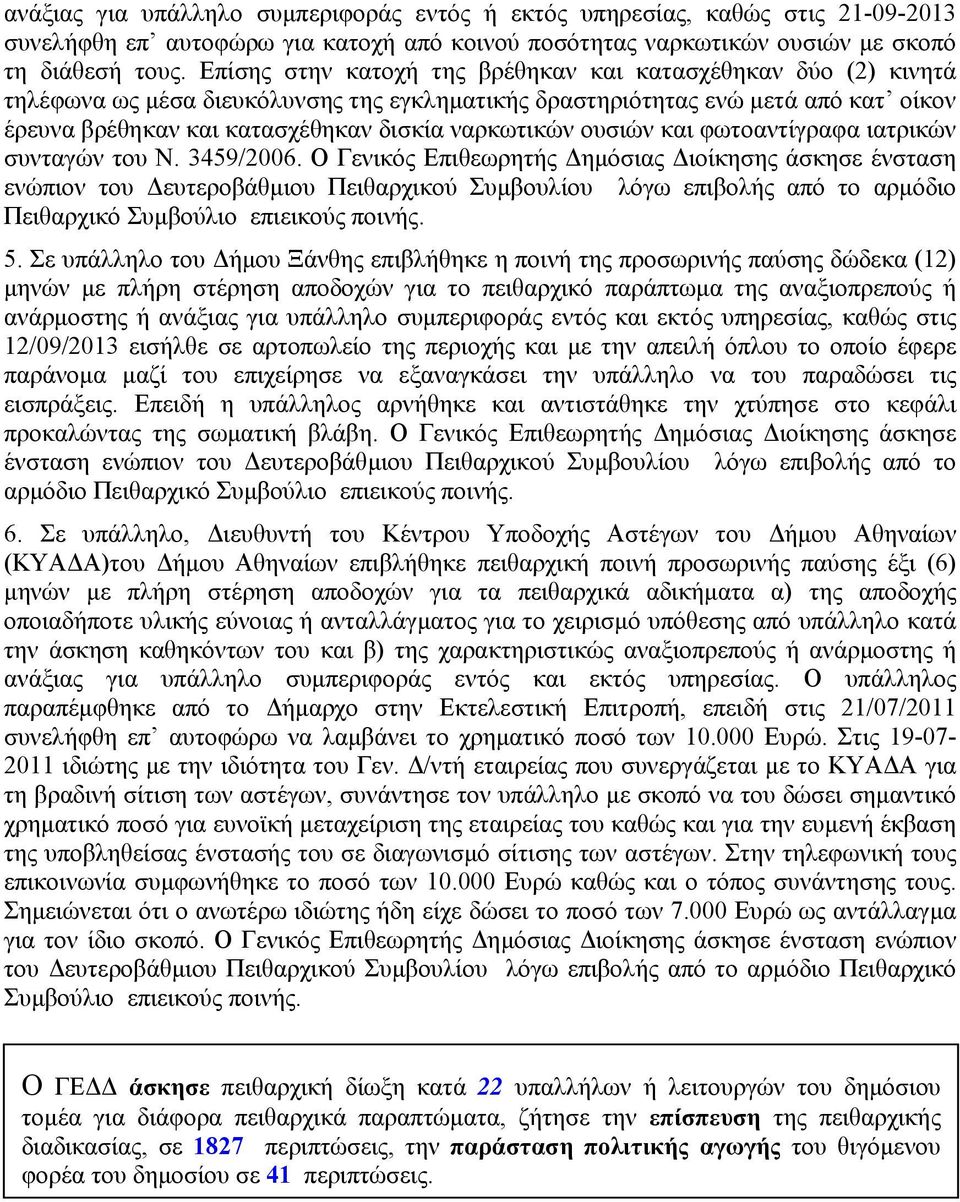 ουσιών και φωτοαντίγραφα ιατρικών συνταγών του Ν. 3459/2006.