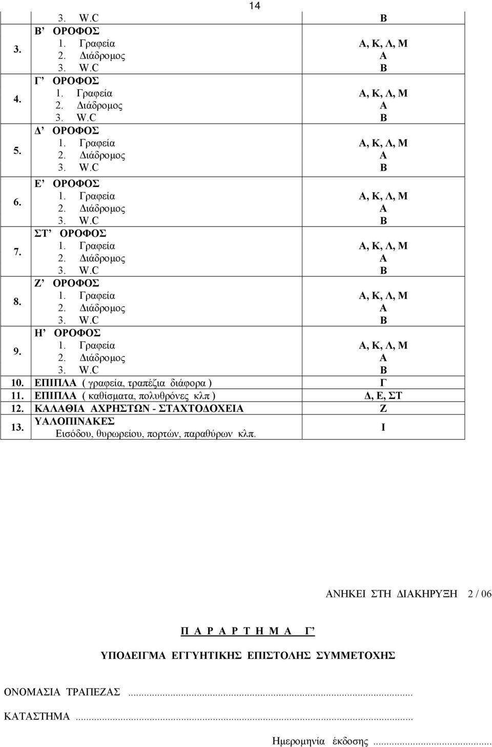ΚΑΛΑΘΙΑ ΑΧΡΗΣΤΩΝ - ΣΤΑΧΤΟ ΟΧΕΙΑ Ζ 13. ΥΑΛΟΠΙΝΑΚΕΣ Εισόδου, θυρωρείου, πορτών, παραθύρων κλπ.