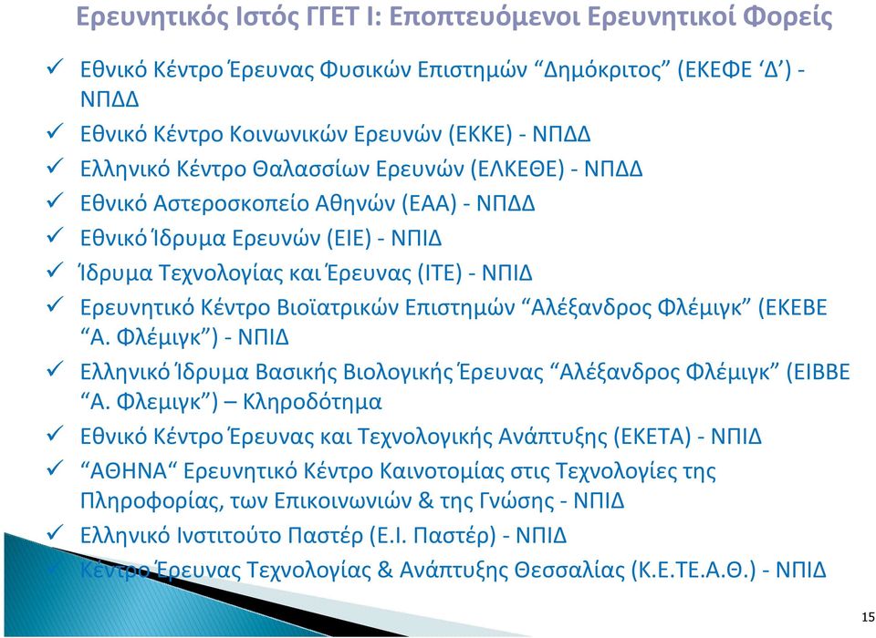 Αλέξανδρος Φλέμιγκ (ΕΚΕΒΕ Α. Φλέμιγκ ) - ΝΠΙΔ Ελληνικό Ίδρυμα Βασικής Βιολογικής Έρευνας Αλέξανδρος Φλέμιγκ (ΕΙΒΒΕ Α.