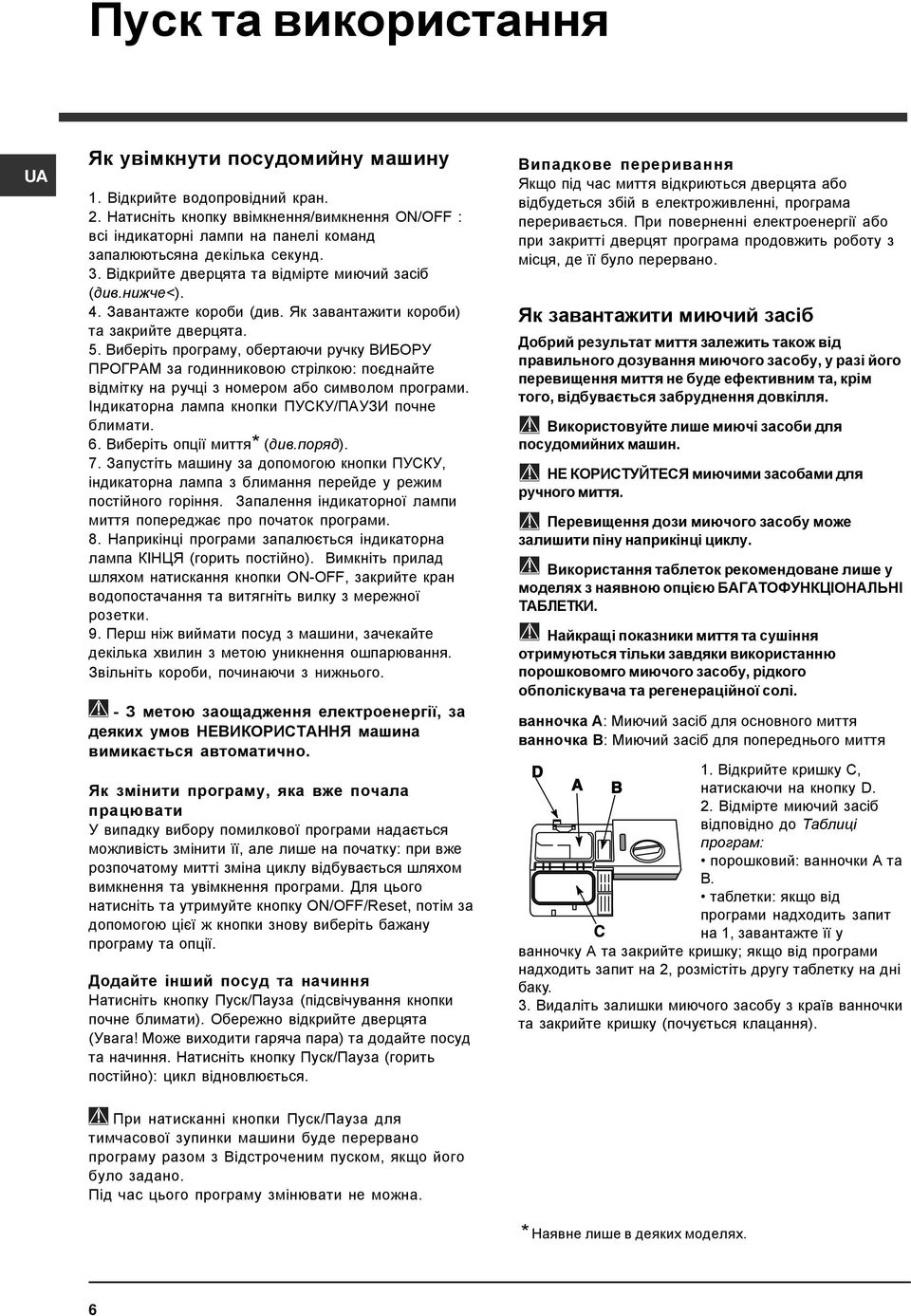 Завантажте короби (див. Як завантажити короби) та закрийте дверцята. 5.