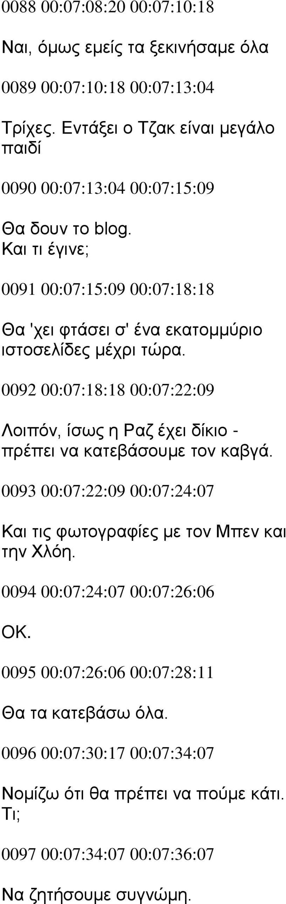 Και τι έγινε; 0091 00:07:15:09 00:07:18:18 Θα 'χει φτάσει σ' ένα εκατομμύριο ιστοσελίδες μέχρι τώρα.