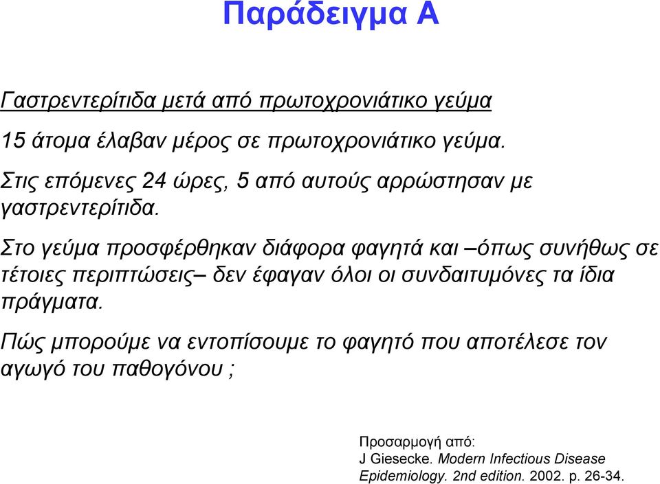 Στο γεύμα προσφέρθηκαν διάφορα φαγητά και όπως συνήθως σε τέτοιες περιπτώσεις δεν έφαγαν όλοι οι συνδαιτυμόνες τα ίδια