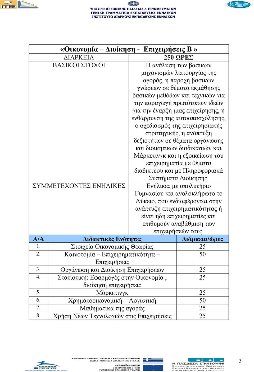 και Μάρκετινγκ και η εξοικείωση του επιχειρηματία με θέματα διαδικτύου και με Πληροφοριακά Συστήματα Διοίκησης.