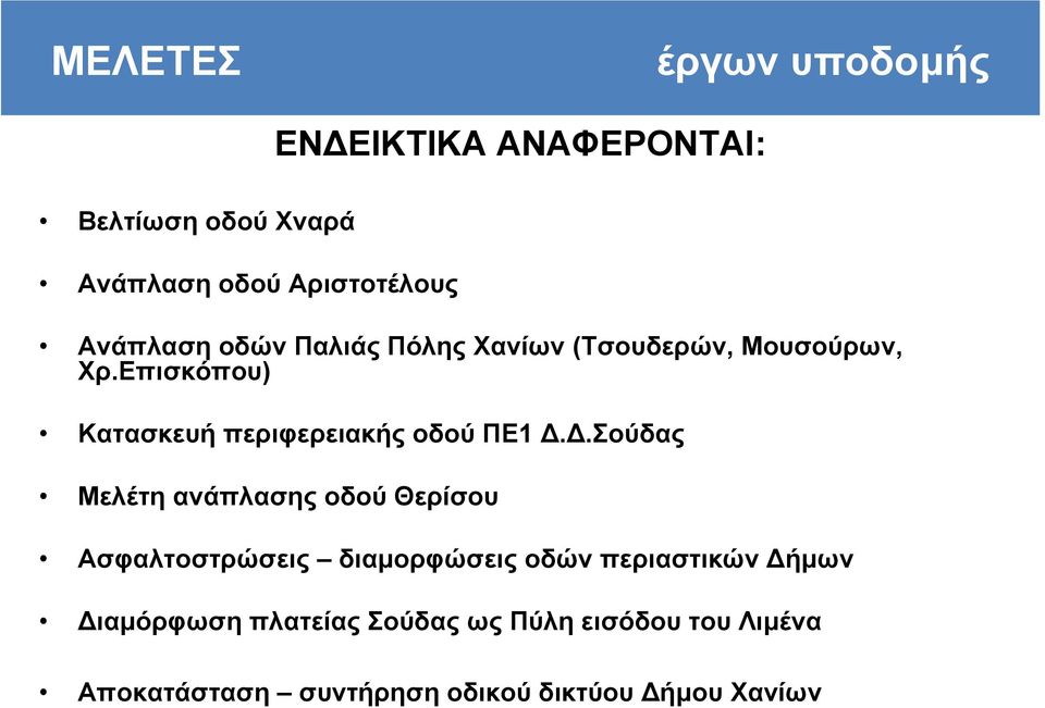 Επισκόπου) Κατασκευή περιφερειακής οδού ΠΕ1.