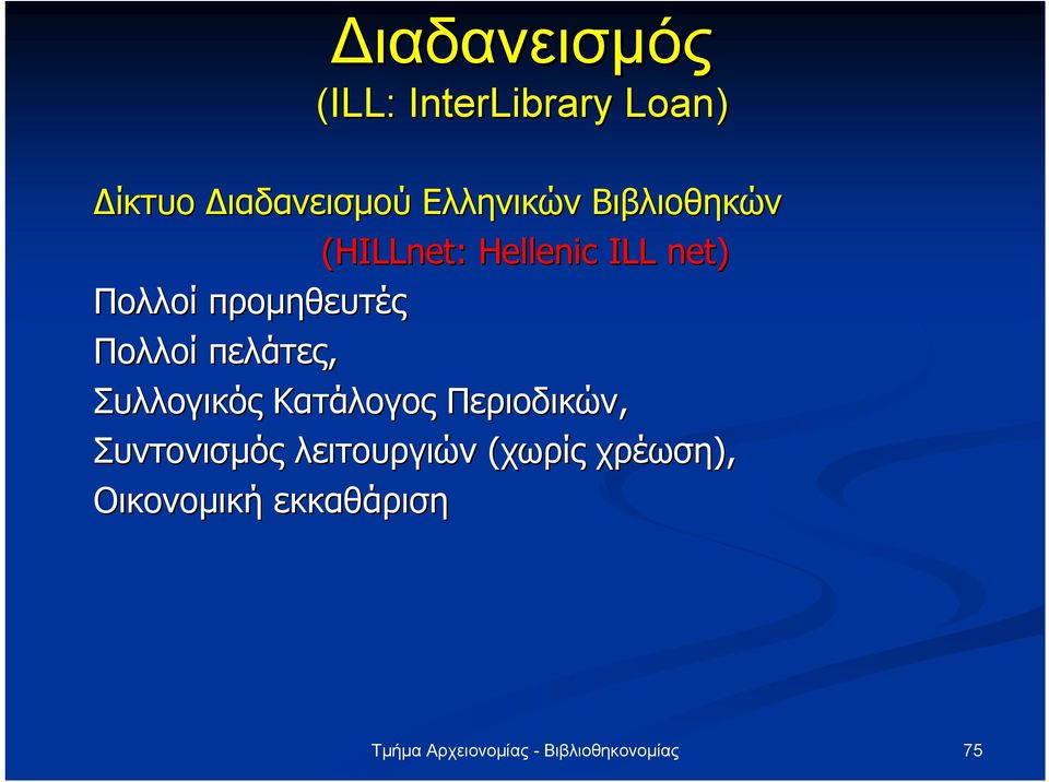 προµηθευτές Πολλοί πελάτες, Συλλογικός Κατάλογος