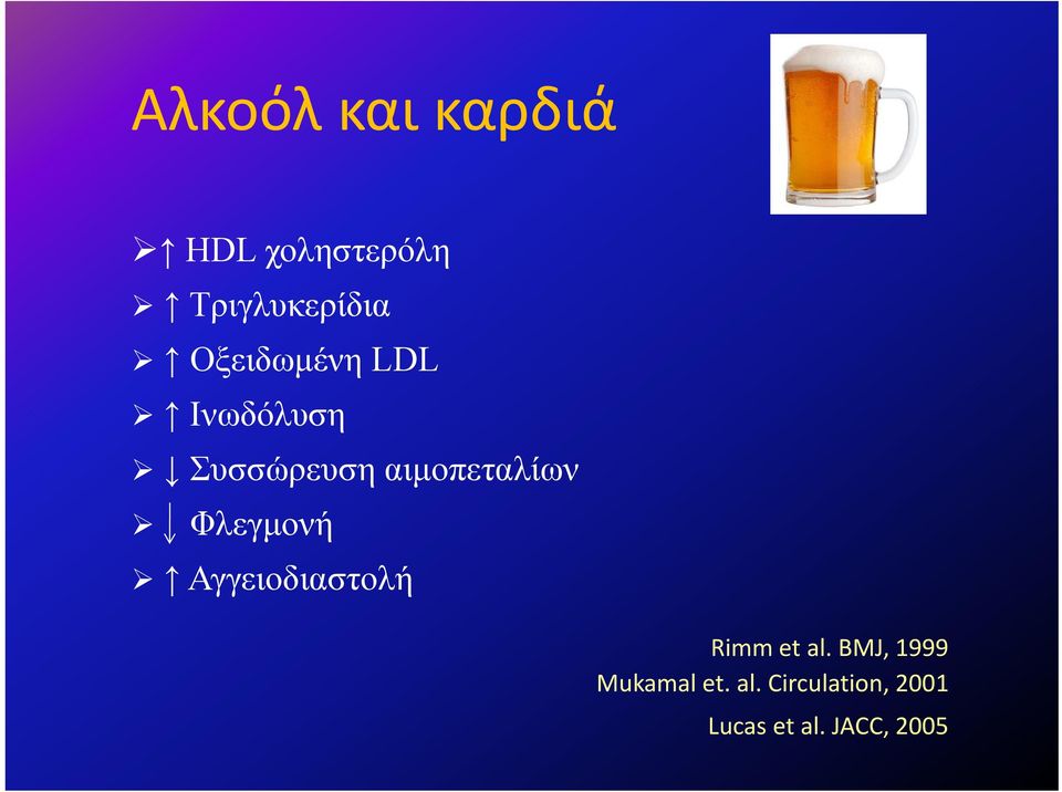 Φλεγμονή Αγγειοδιαστολή Rimm et al.