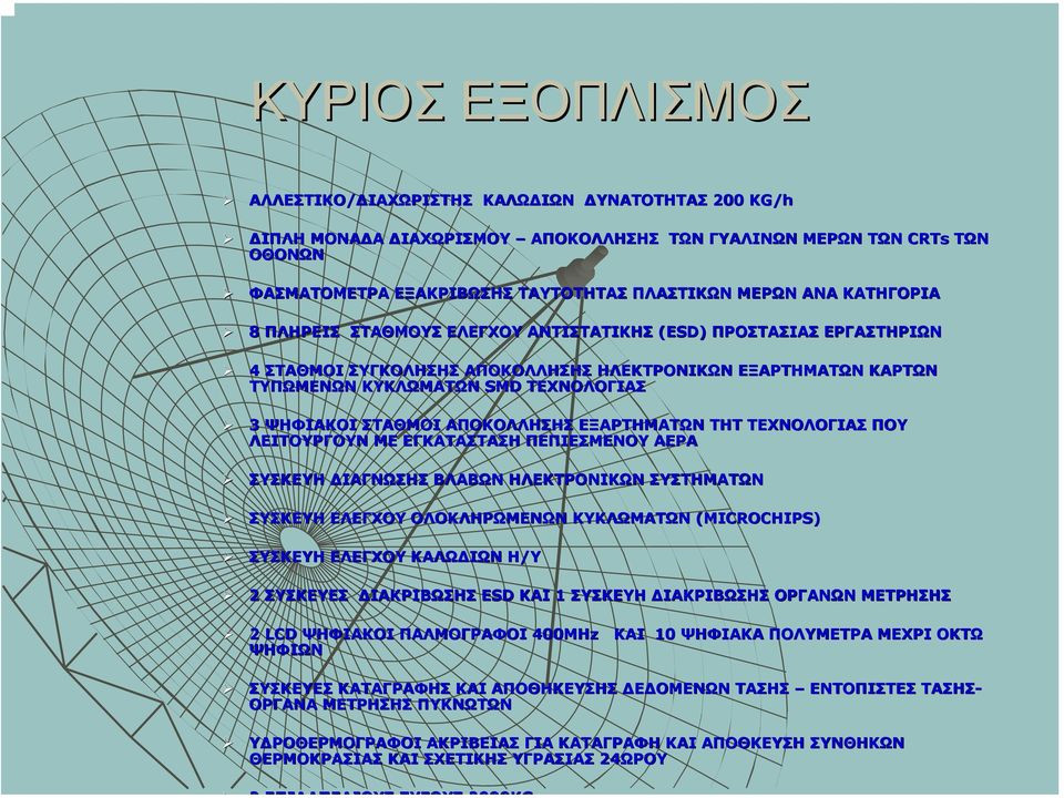 ΑΠΟΚΟΛΛΗΣΗΣ ΕΞΑΡΤΗΜΑΤΩΝ ΤΗΤ ΤΕΧΝΟΛΟΓΙΑΣ ΠΟΥ ΛΕΙΤΟΥΡΓΟΥΝ ΜΕ ΕΓΚΑΤΑΣΤΑΣΗ ΠΕΠΙΕΣΜΕΝΟΥ ΑΕΡΑ ΣΥΣΚΕΥΗ ΙΑΓΝΩΣΗΣ ΒΛΑΒΩΝ ΗΛΕΚΤΡΟΝΙΚΩΝ ΣΥΣΤΗΜΑΤΩΝ ΣΥΣΚΕΥΗ ΕΛΕΓΧΟΥ ΟΛΟΚΛΗΡΩΜΕΝΩΝ ΚΥΚΛΩΜΑΤΩΝ (MICROCHIPS) ΣΥΣΚΕΥΗ