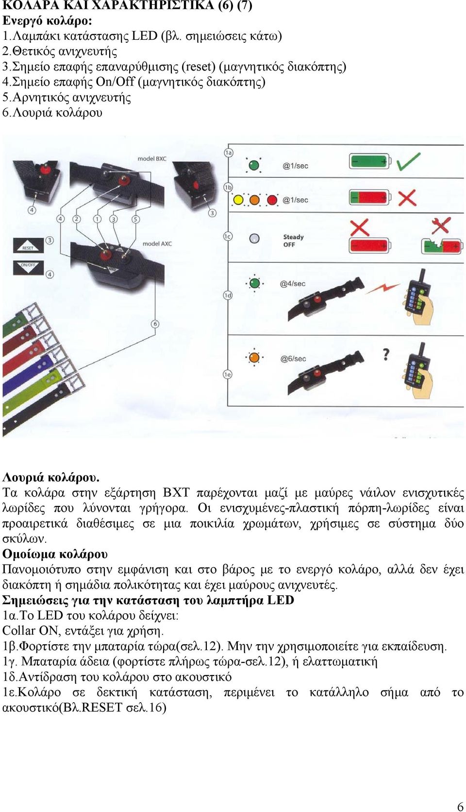 Τα κολάρα στην εξάρτηση BXT παρέχονται μαζί με μαύρες νάιλον ενισχυτικές λωρίδες που λύνονται γρήγορα.