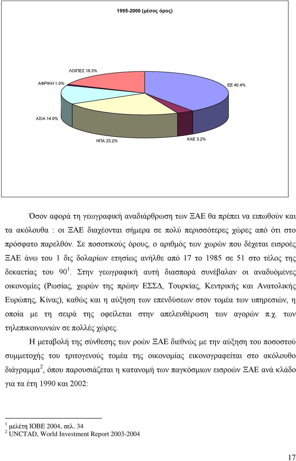 ε πνζνηηθνχο φξνπο, ν αξηζκφο ησλ ρσξψλ πνπ δέρεηαη εηζξνέο ΞΑΔ άλσ ηνπ 1 δηο δνιαξίσλ εηεζίσο αλήιζε απφ 17 ην 1985 ζε 51 ζην ηέινο ηεο δεθαεηίαο ηνπ 90 1.